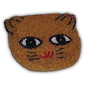 Porte-Monnaie en Perle - Chat, Dor�