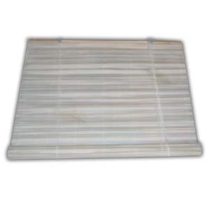 Rice Paper Blind, White with Leaves, 30 x 72 inches