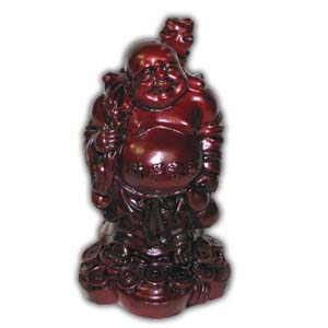 Bouddha de Joie avec les Monnaies Argents Chinois #M01