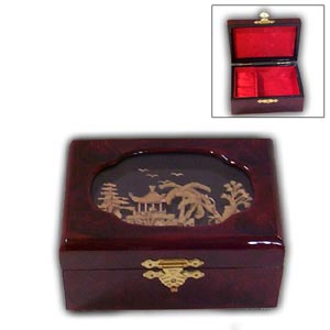 Oriental Chinese Jewelry Box - Landscape