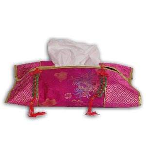 Housse pour la Bo�te de Tissu Orientale Chinoise - Rose