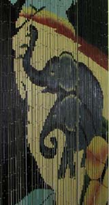 Bamboo Beaded Door Curtain - Elephant