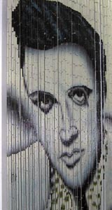 Bamboo Beaded Door Curtain - Elvis Presley