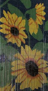 Bamboo Beaded Door Curtain - Sunflower