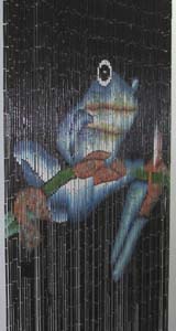 Bamboo Beaded Door Curtain - Frog