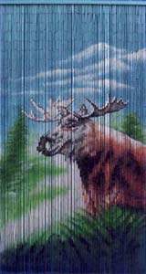 Bamboo Beaded Door Curtain - Moose