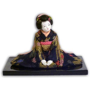 Oriental Japanese Geisha - Sit (Blue)