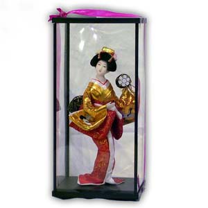 Oriental Japanese Geisha with Box, Small, Drum