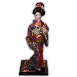 Oriental Japanese Geisha, with Fan