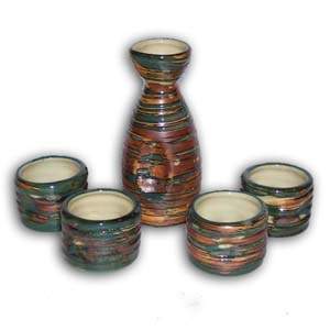 Ensemble de Sak� Japonais 5 mcx - Multi-couleur