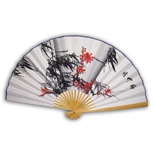 19-in Hanging Fan - Bamboos & Flower