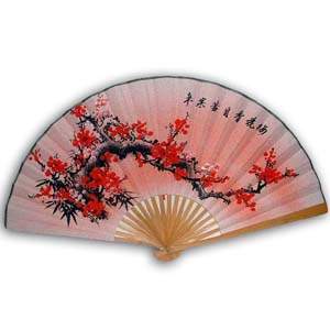 19-in Hanging Fan - Flower, Red