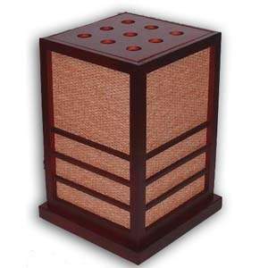 Lampe Japonaise - Nikko, Petit, Rotin (Brun)