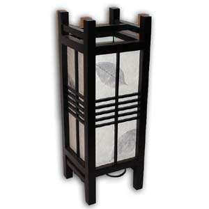 Lampe Japonaise - Akida, Feuilles (Grand, Noir)
