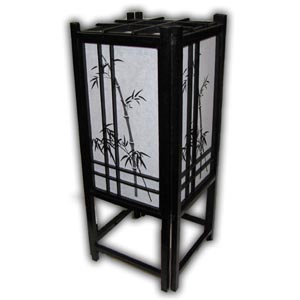 Lampe Japonaise - Shoji, Large, Bambou (Noir)