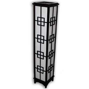 Lampe Japonaise sur Pied - Yokohama (Noir)