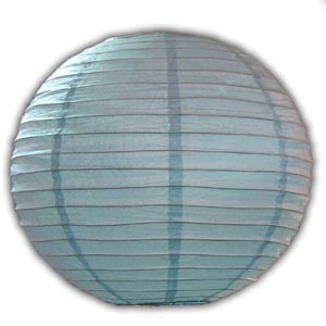 Rice Paper Lantern - Round, 10in, Blue