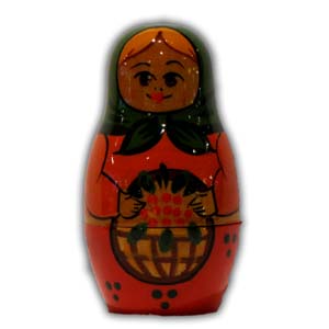 Russian Matreshka Nesting Doll - Brest, Set of 5