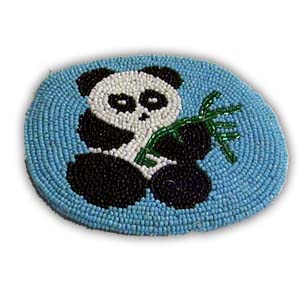Beaded Coin Purse - Panda